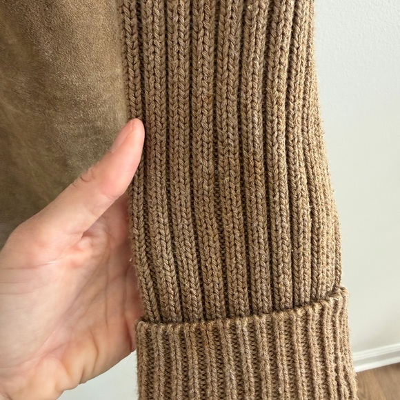 Y2K Banana Republic Suede + Ribbed Knit Jacket - Picture 8 of 9